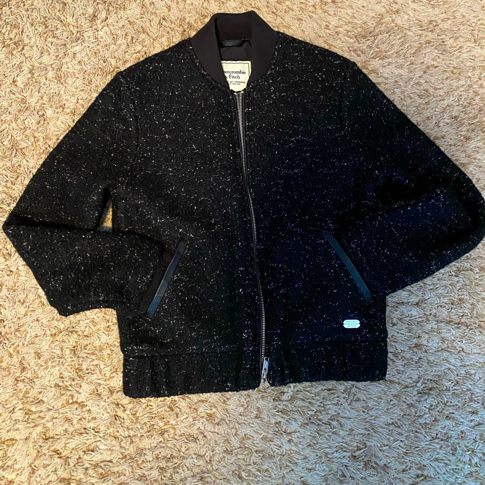 Vintage Abercrombie and Fitch Tweed Bomber Jacket